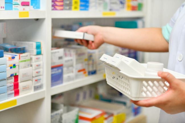 Pharma stock shelves